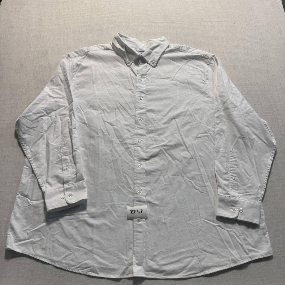 Amazon‎ Essentials Button Down Shirt Mens 2XL White